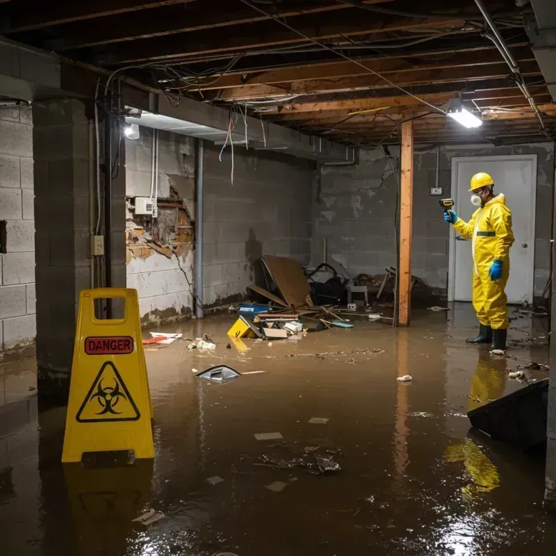 Flooded Basement Electrical Hazard in La Vale, MD Property